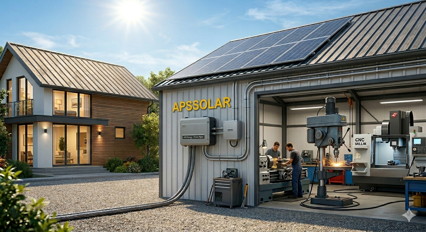 Panel solar futurista con tecnología Aps